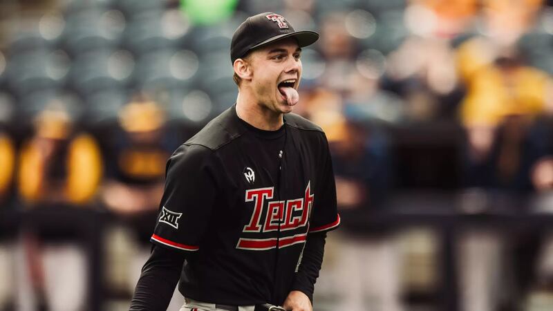 Battling wet and damp conditions, Texas Tech Baseball split a Saturday doubleheader with No....