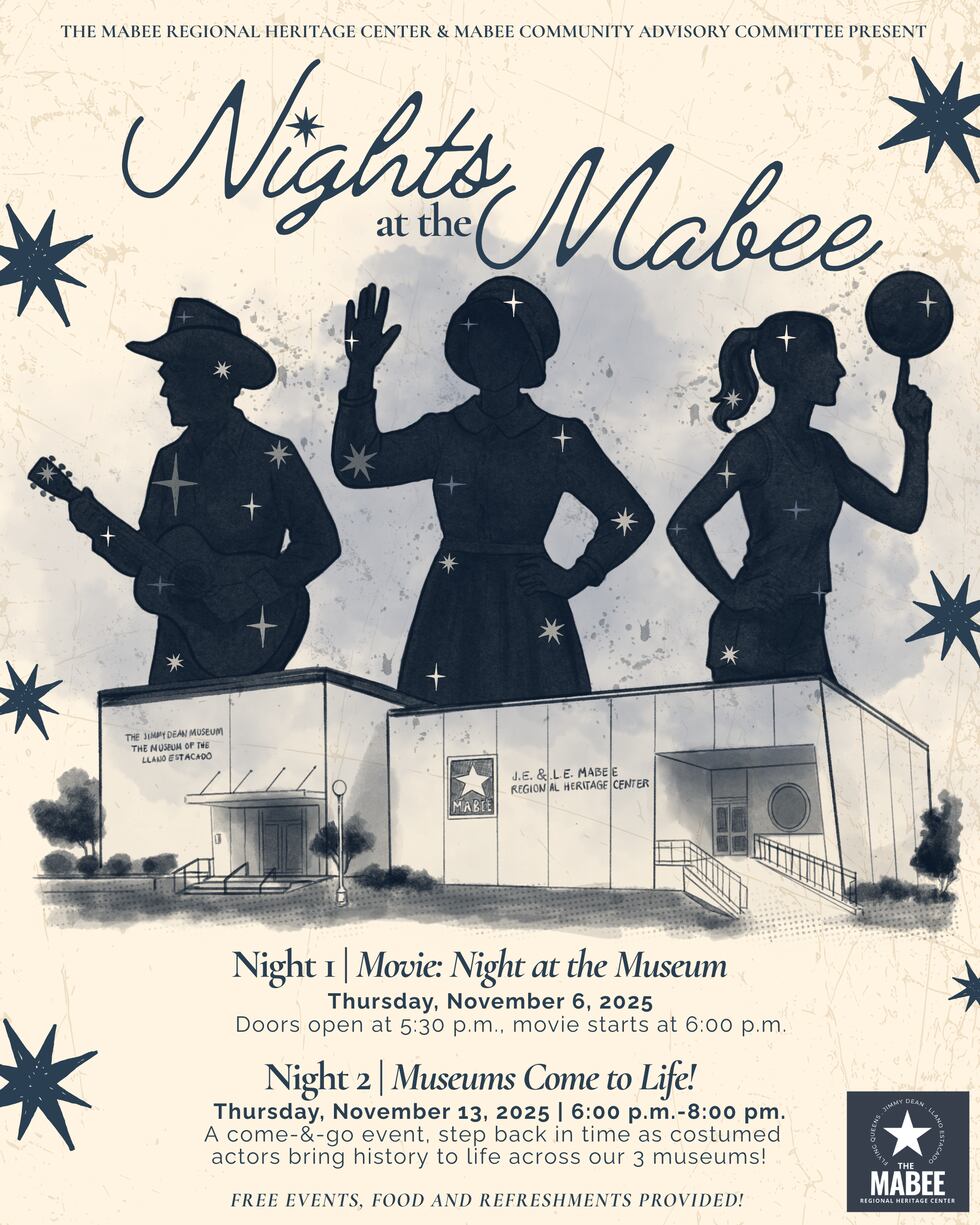 Mabee Regional Heritage Center at Wayland Baptist University will open its doors for two...