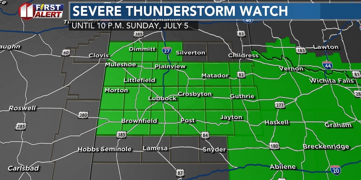 LIVESTREAM: Severe thunderstorm watch continues for Lubbock, South Plains